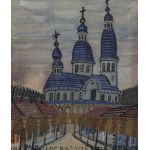 Nikifor Krynicki (1895 Krynica - 1968 Folusz), View of the church, 1950s.