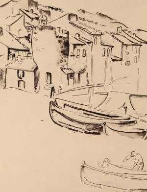 Maria Melania Mutermilch \ Mela Muter (1876 Warszawa - 1967 Paryż), Port w Collioure (recto) / Widok na port (verso), około około 1925