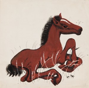 Janina Konarska (1902 Łódź - 1975 Warszawa), Źrebiątko - ilustracja do wiersza z książki 