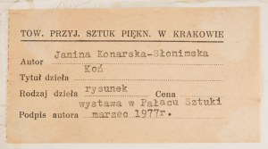 Janina Konarska (1902 Łódź - 1975 Warszawa), Źrebiątko - ilustracja do wiersza z książki 