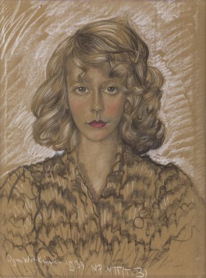 Stanisław Ignacy Witkiewicz \ Witkacy (1885 Warszawa - 1939 Jeziory na Polesiu), Portret Jadwigi Ziębiny (z domu Trembeckiej), 1933