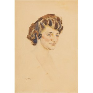 Józef Mehoffer (1869 Ropczyce - 1946 Wadowice), Główka kobieca, 1930