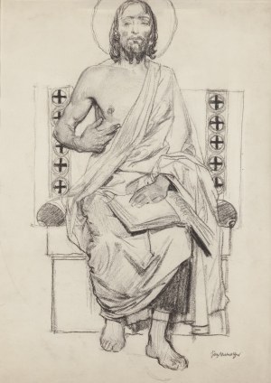 Józef Mehoffer (1869 Ropczyce - 1946 Wadowice), Chrystus Tronujący
