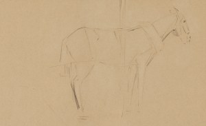 Jacek Malczewski (1854 Radom - 1929 Kraków), Koń i postaci kobiecie - szkice kompozycyjne