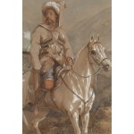 Juliusz Kossak (1824 Nowy Wiśnicz - 1899 Kraków), Jeździec wschodni na koniu, 1852