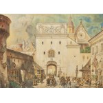 Juozas Kamarauskas (1874 - 1946), The Gates of Dawn in Vilnius, 1892