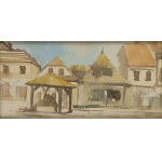 Natan Spiegel (Szpiegel) (1890 Łódź - 1943 Treblinka), Well in the market square in Kazimierz Dolny