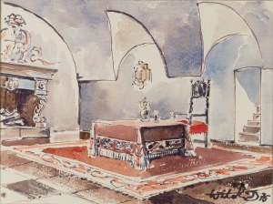 Wiktor Zin (1925 - 2007 ), Sala kominkowa, 1976