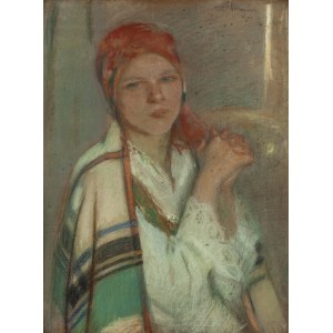 Stanisław Klimowski (1891 Kraków - 1982 Katowice), Portret góralki, 1924