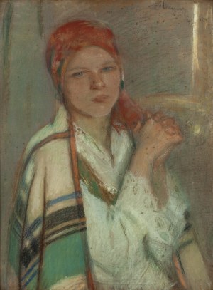 Stanisław Klimowski (1891 Kraków - 1982 Katowice), Portret góralki, 1924