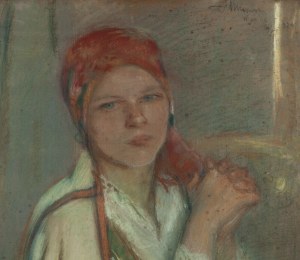 Stanisław Klimowski (1891 Kraków - 1982 Katowice), Portret góralki, 1924