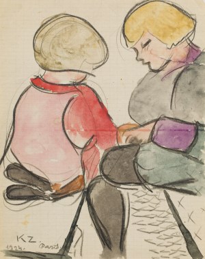 Kazimierz Zieleniewski (1888 Tomsk na Syberii - 1931 Neapol), Córki artysty, Amelie i Louise, 1924