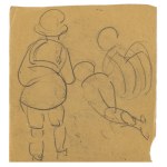Kazimierz Zieleniewski (1888 Tomsk, Siberia - 1931 Naples), Children playing in front of the pond in the Luxembourg Garden, 1929
