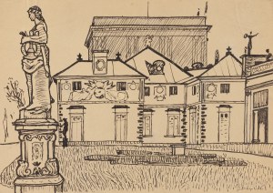 Jerzy Janisch (1901 Gródek Jagielloński - 1962 Warszawa), Pałac w Wilanowie, lata 50. XX w.