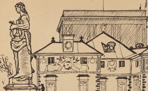 Jerzy Janisch (1901 Gródek Jagielloński - 1962 Warszawa), Pałac w Wilanowie, lata 50. XX w.
