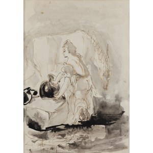 Antoni Uniechowski (1903 Wilno - 1976 Warszawa), Scena z jednorożcem