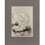 Antoni Uniechowski (1903 Wilno - 1976 Warszawa), Scena z jednorożcem