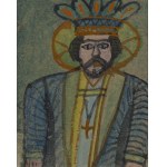 Nikifor Krynicki (1895 Krynica - 1968 Folusz), Portrait of the Saint, circa 1950s.