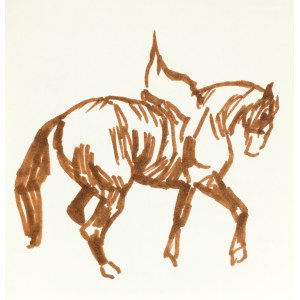Ludwik MACIĄG (1920-2007), Sketch of a rider on a horse