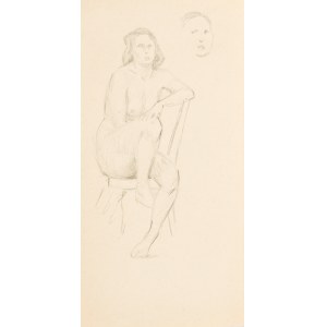 Ludwik MACIĄG (1920-2007), Nude of a woman sitting on a chair