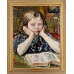 Zygmunt Kałuski, Uczennica i Autoportret malarza (praca dwustronna), 1918