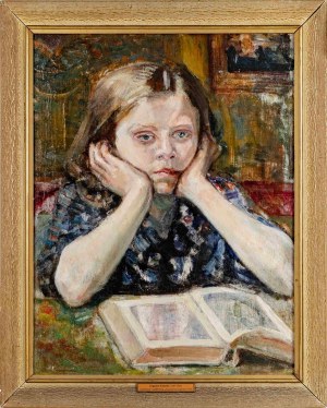 Zygmunt Kałuski, Uczennica i Autoportret malarza (praca dwustronna), 1918