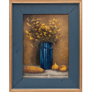 Grazyna Lubashka, Still life with blue vase