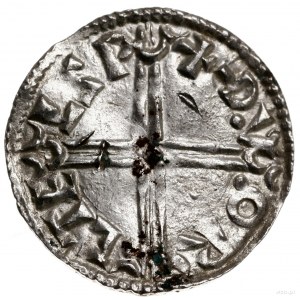 denar, ok. 1022-1050, mennica Sigtuna, mincerz Thorcete...