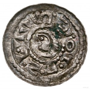 denar książęcy, 1070-1076; Aw: Głowa w lewo w obwódce, ...