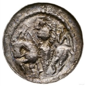denar książęcy, 1070-1076; Aw: Głowa w lewo w obwódce, ...