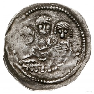 denar, 1157-1166; Aw: Popiersie księcia na wprost trzym...