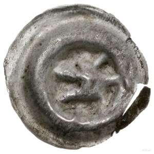 brakteat, XIII w.; Łeb zwierzęcia w lewo; srebro, 18.2 ...