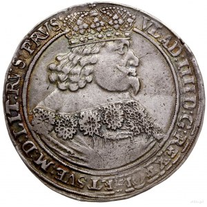 talar 1640, Gdańsk; Aw: Popiersie króla z koronkowym ko...