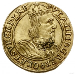 dukat 1633, Toruń; Aw: Popiersie króla z Orderem Złoteg...