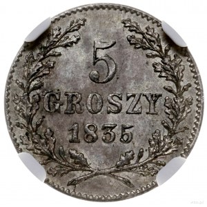 5 groszy 1835, Wiedeń; Bitkin 3, H-Cz. 3825, Kop. 7857 ...