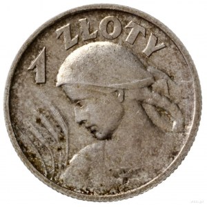 1 złoty 1924, Birmingham; odmiana ze znakiem mennicy w ...