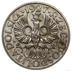 2 grosze 1927, Warszawa; moneta obiegowa ale wybita w s...