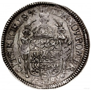 2/3 talara (gulden), 1689, mennica Szczecin; Aw: Popier...