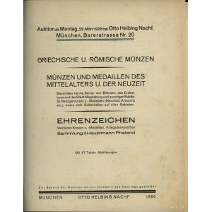 Otto Helbing Nachf., Auktions-Katalog – Griechische und...
