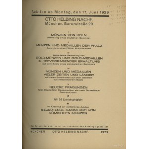 Otto Helbing Nachf., Auktions-Katalog – Münzen von Köln...