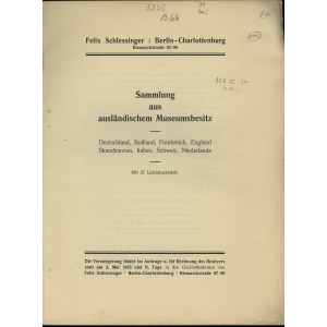 Felix Schlessinger, Münz-Auktion 10 – Sammlung aus ausl...