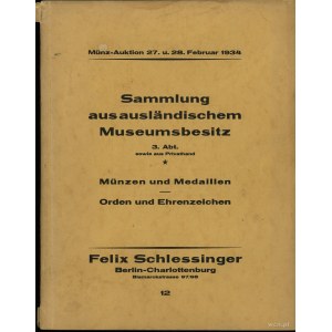 Felix Schlessinger, Münz-Auktion 12 – Sammlung aus ausl...