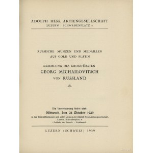 Adolph Hess AG, Auktions-Katalog – Goldmünzen und Goldm...