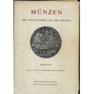 Adolph Hess AG Luzern, Bank Leu & Co. AG Zürich, Münzen...