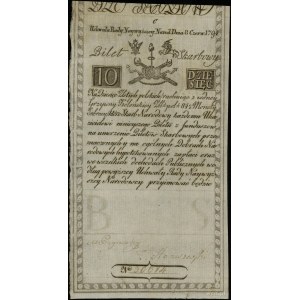 10 złotych polskich 8.06.1794; seria C, numeracja 30614...