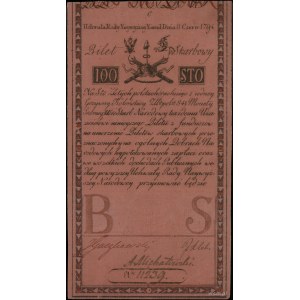 100 złotych polskich 8.06.1794; seria C, numeracja 1123...