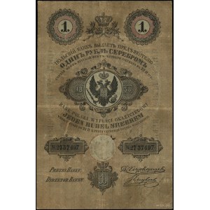 1 rubel srebrem 1858; podpisy: B. Niepokoyczycki i S. E...