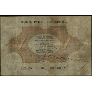 1 rubel srebrem 1858; podpisy: B. Niepokoyczycki i S. E...