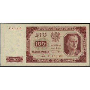 100 złotych 1.07.1948; seria F, numeracja 171120; Lucow...