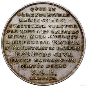 medal dla Stanisława Małachowskiego, 1790, Warszawa, au...